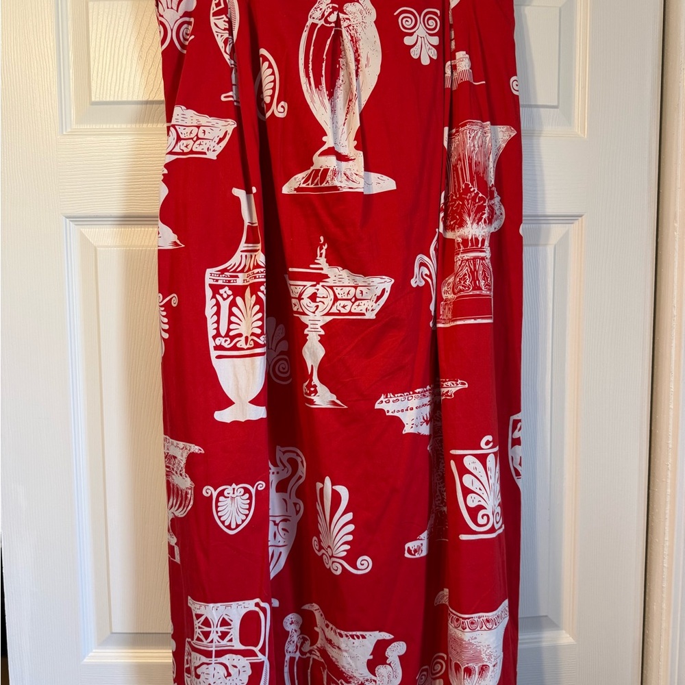 Soft Surroundings Red and White Patterned skirt